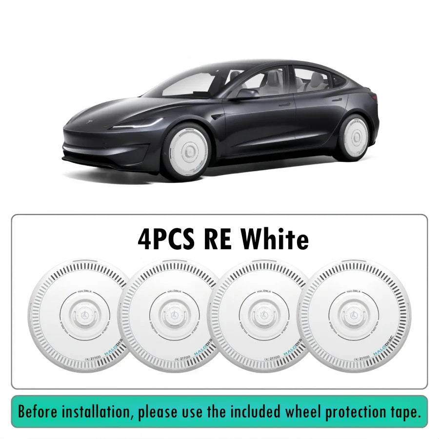 Haloblk Hub Caps for Tesla Model Y Juniper (2025–2026) | 19" & 20" High-Performance Wheel Cover Set