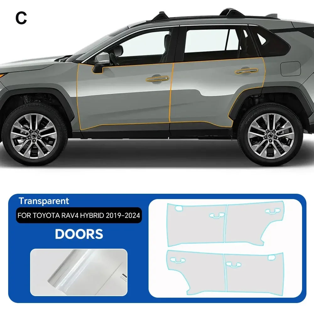 Precut PPF for Toyota RAV4 Hybrid XA50 (2019–2025) | 9-Mil TPU Paint Protection Film - 200000182:175#Front and Hood;5:200000990#Clear Film-200000182:366#Rear Trunk;5:200000990#Clear Film-200000182:350852#Whole Set;5:200000990#Clear Film-200000182:10#Rear Side;5:200000990#Clear Film-200000182:691#Door;5:200000990#Clear Film-  DRIVEN - 8