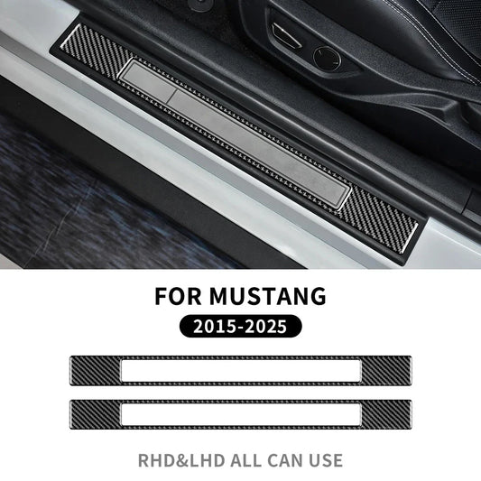 Real Soft Carbon Fiber Interior Trim for Ford Mustang GT (2015-2025) | LHD & RHD - 200000182:193#Carbon Fiber 2pcs-  DRIVEN - 1