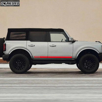 First Edition Carbon Fiber Door Side Stripe Decal for Ford Bronco 4-Door (2021–2025) | Vinyl Graphics Kit - 200000182:29;5:361385#4 door-200000182:691#Matte black;5:200000990#2 door-200000182:691#Matte black;5:361385#4 door-200000182:10;5:200000990#2 door-200000182:193#Glossy black;5:200000990#2 door-  DRIVEN - 2
