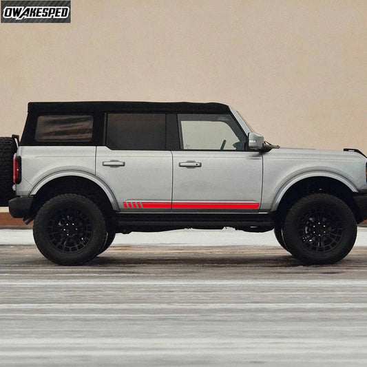 First Edition Carbon Fiber Door Side Stripe Decal for Ford Bronco 4-Door (2021–2025) | Vinyl Graphics Kit - 200000182:29;5:361385#4 door-  DRIVEN - 2