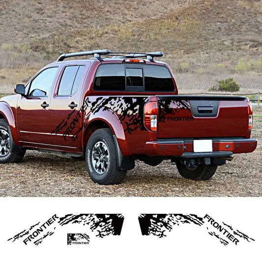 Pro-4X Splash Grunge Body Side Decal for Nissan Frontier NP300 | 3-Piece Matte Vinyl Kit - 200000182:496#Colorful Laser-  DRIVEN - 1