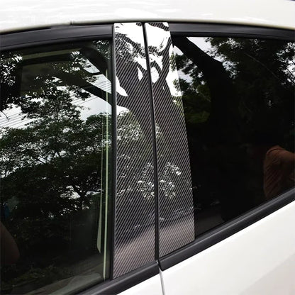 Black Carbon Fiber Door & Window Trim Sticker for Lincoln Mark LT / Ford F-150 (2004–2014)