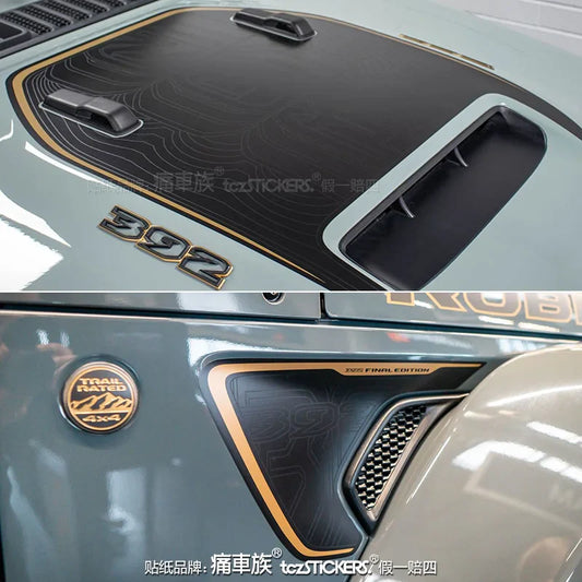 Jeep Wrangler 392 Final Edition Full-Body Vinyl Decal Kit – Custom Sports Graphics | Hood, Door & Body Exterior - 200000182:193#hood-  DRIVEN - 1