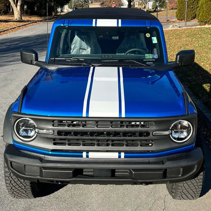 Matte Black Double Stripe Hood Scoop Decal for Ford Bronco (2021–2023) | Personalized Vinyl Overlay - 200000182:691#B-200000182:29#A-200000182:1052#E-200000182:10#C-200000182:496#G-  DRIVEN - 7