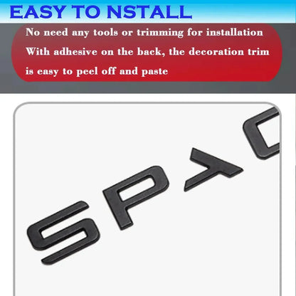 3D ABS SPACEX Letter Emblem Badge for Tesla Rear Tailgate / Trunk | Car Sticker - 14:200004890#Bright Black-14:200004889#Matte Black-  DRIVEN - 5