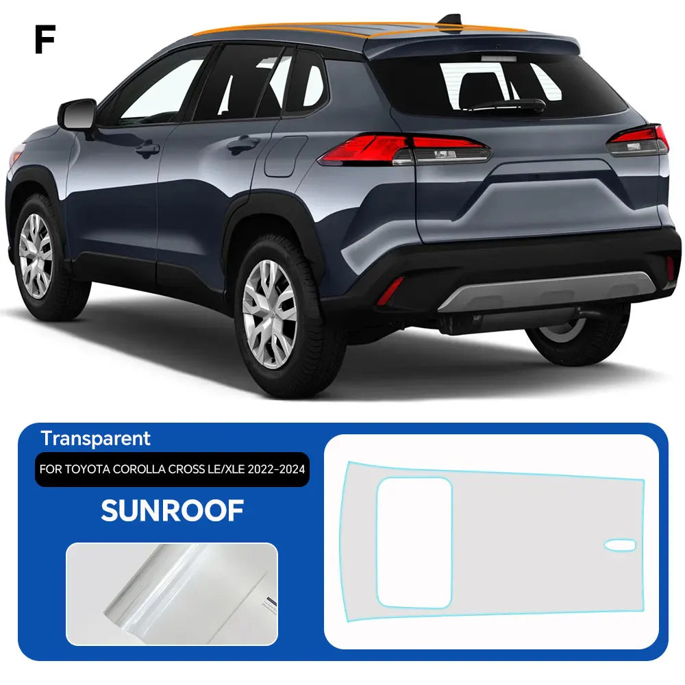 Precut PPF for Toyota Corolla Cross LE / XLE (2022–2024) | TPU Paint Protection Film - 14:29#Hood;5:200000990#Clear Film-14:193#Front;5:200000990#Clear Film-14:10#Rear Trunk;5:200000990#Clear Film-14:691#Doors;5:200000990#Clear Film-14:366#Rear Side;5:200000990#Clear Film-  DRIVEN - 12