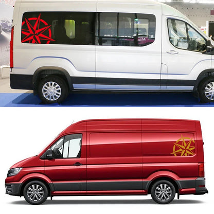 Adventure Style Waterproof Graphic Decal | Custom Vinyl Sticker for VW Crafter, Camper Van & More - 200000182:350852#Black-200000182:10#Red-200000182:94#Dark Gray-200000182:29#White-200000182:496#Orange-  DRIVEN - 4