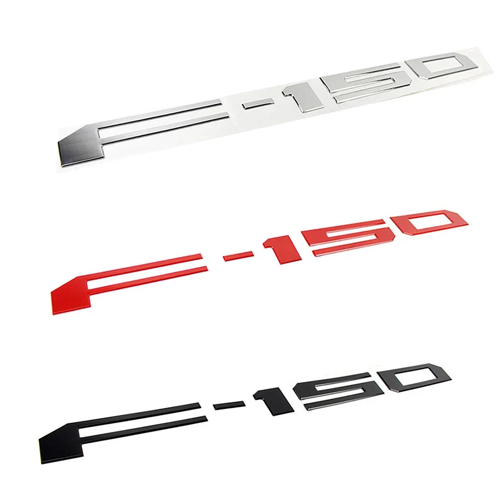 3D F-150 Letters Nameplate Built Badge Sticker for Ford F-150 Rear Tailgate / Trunk