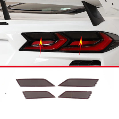 Black Tail Light Cover Brake Light Wide Indicator Trim for Corvette C8 Z51/Z06 (2020–2023) | ISO9001