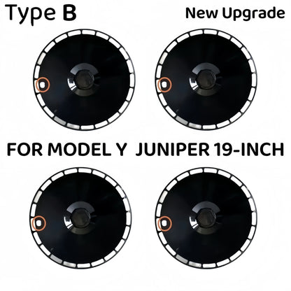 19" Performance Replacement Hub Caps for Tesla Model Y (2020–2024) | 4-Piece Wheel Cover Set - 14:29#Type A;200007085:11755855#19-Inch;400005408:110553637#TESLA;400005409:3984267#MODEL Y JUNIPER-14:347#Type B;200007085:11755855#19-Inch;400005408:110553637#TESLA;400005409:3984267#MODEL Y JUNIPER-  DRIVEN - 7