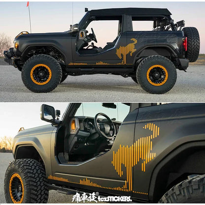 Personalized Custom-Made Exterior Vinyl Decal Kit for Ford Bronco | KK Film Body Wrap - 200000182:193#picture color-  DRIVEN - 1