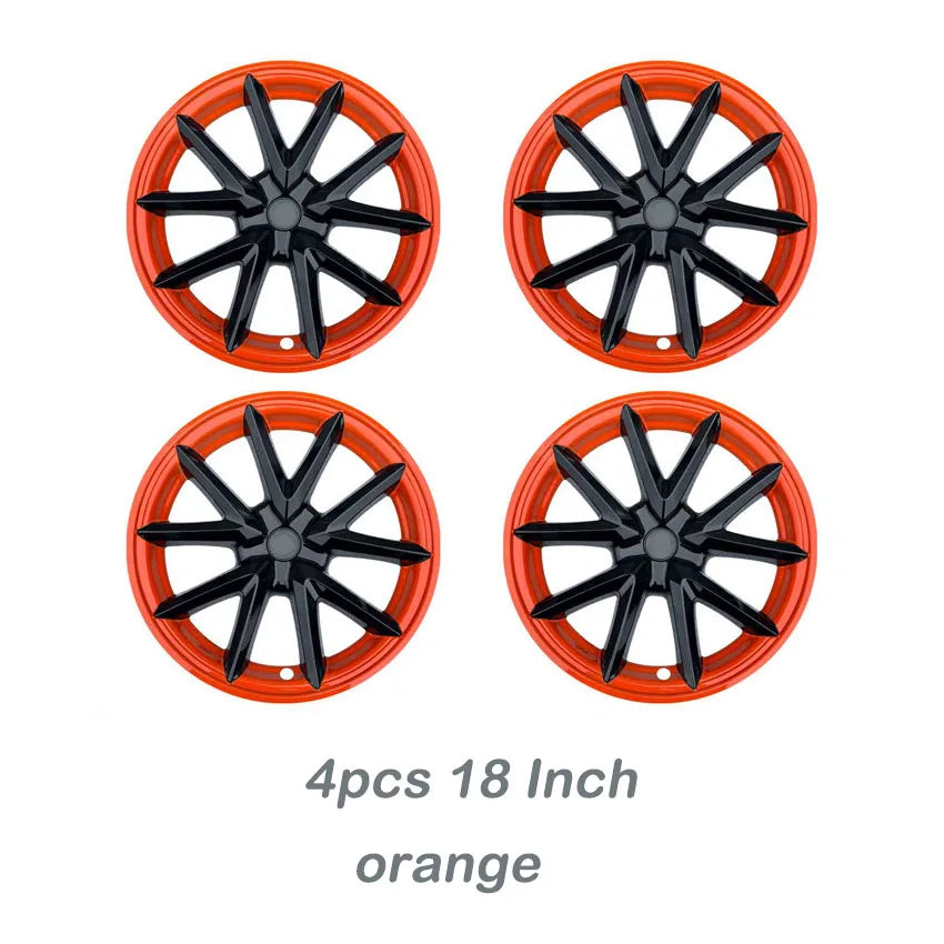 18" Replacement Hub Cap Wheel Covers for Tesla Model 3 (2017–2023) | 4-Piece ABS Set - 14:201452420#Gloss Black-14:202530813#Orange-14:10#White-14:201504124#Pepper White-14:203603266#Purple-  DRIVEN - 8