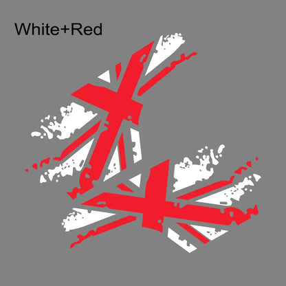 Union Jack Door Side Stripe Decal | 2-Piece British Flag Auto Body Vinyl Sticker - 200000182:366#Black Gold-200000182:175#White Gold-200000182:193#Black Red-200000182:10#White Gray-200000182:350852#Gold Silver-  DRIVEN - 10