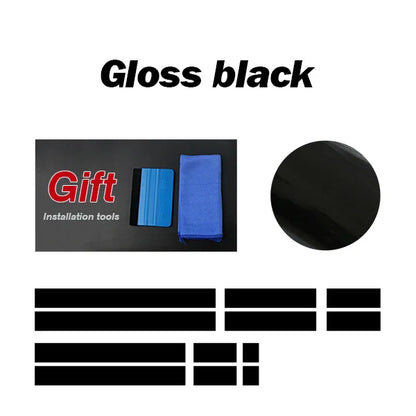 Front-to-Rear Racing Stripe Body Decal Kit | Hood, Roof, Trunk & Bonnet Vinyl Graphics - 200000182:366#Reflective Yellow-200000182:173#Reflective Blue-200000182:29#Gloss White-200000182:10#Gloss Red-200000182:200004890#Matte Black-  DRIVEN - 13