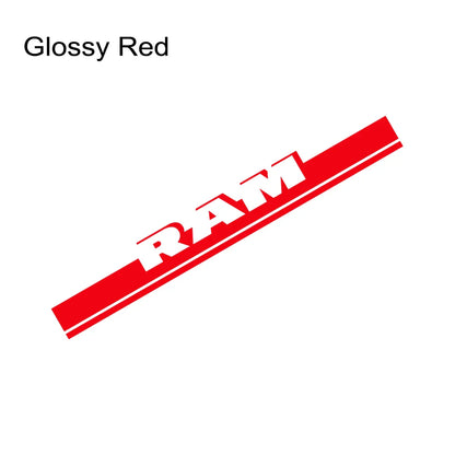 Hood Stripe Kit Decal for Dodge RAM 1500 / 2500 / 3500 Rebel / TRX | Vinyl Truck Sticker - 200000182:29#Glossy White-200000182:691#Glossy Gray-200000182:350853#Carbon Fiber-200000182:193#Glossy Black-200000182:1052#Matt Gold-  DRIVEN - 8