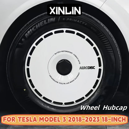 18" Performance Replacement Hub Cap Wheel Covers for Tesla Model 3 (2018–2023) | 4-Piece Full Rim Set