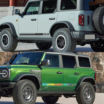 Door Side Wrapping Vinyl Film Kit for Ford Bronco | Waterproof PVC Word Decal Sticker - 200000182:173#Matt Black-200000182:496#Matt Silver-200000182:691#Glossy Gray-200000182:10#Glossy Red-200000182:193#Glossy Black-  DRIVEN - 4