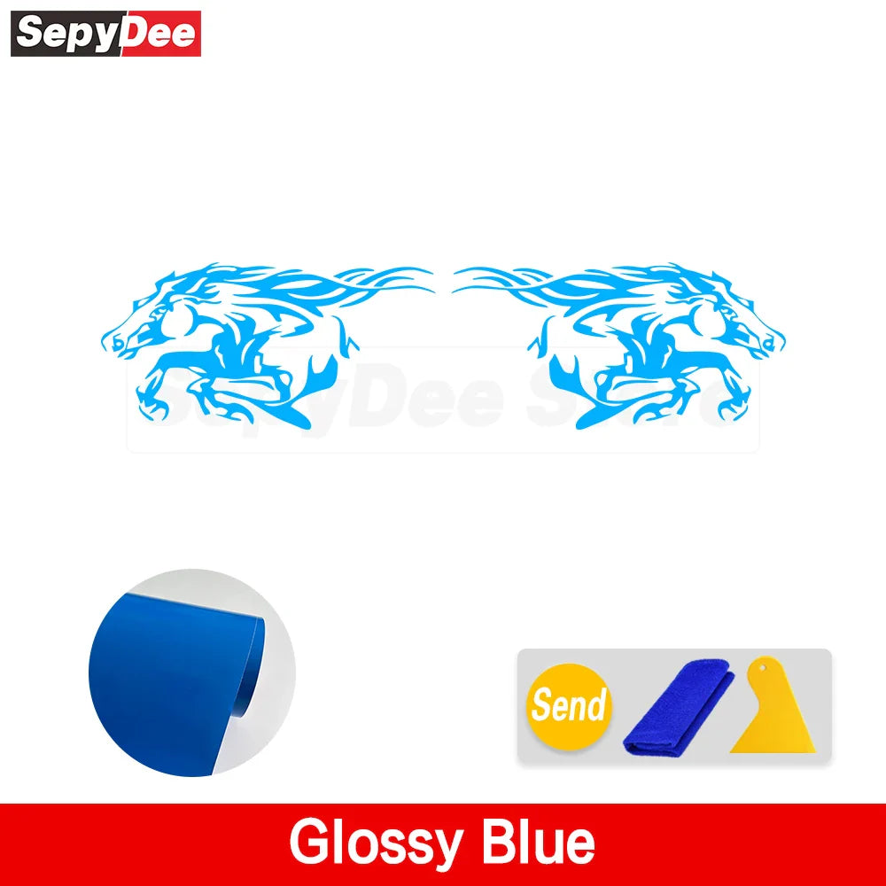 Running Horse Side & Rear Fender Decal | 2-Piece Vinyl for Mustang, Challenger, Porsche & Ford - 200000182:200211869#Silver Grey;5:100014065#100x50CM-200000182:200211869#Silver Grey;5:361386#60x30CM-200000182:200211869#Silver Grey;5:100014064#80x40CM-200000182:200211869#Silver Grey;5:200000990#40x20CM-200000182:200211869#Silver Grey;5:361385#50x25CM-  DRIVEN - 10
