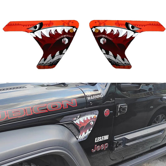 Shark Soldier Hood, Side & Fender Vent Decal | Precut Vinyl Wrap Graphic Kit - 200000182:350686#E-  DRIVEN - 1