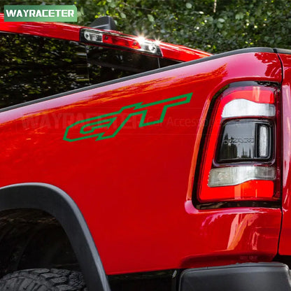 GT Rear Trunk Side Body Graphic Decal for Dodge RAM 1500 (2021–2024) | 2-Piece Vinyl Sticker - 200000182:193#Reflective black-200000182:29#Reflective white-200000182:10#Reflective red-200000182:366#Reflective yellow-200000182:175#Reflective green-  DRIVEN - 6
