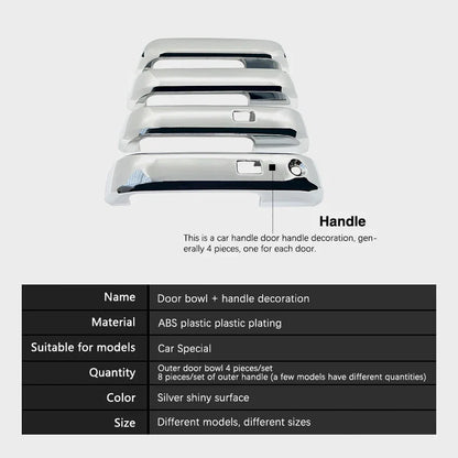 Chrome Smart Door Handle Cover for Ford F-150 (2015–2020) | Exterior Decoration Protective Film