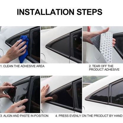 Gloss Black Pillar Post Trim Cover – Dodge Ram 1500 2500 3500 (2009–2018) - 200000182:193#4 pieces-  DRIVEN - 5