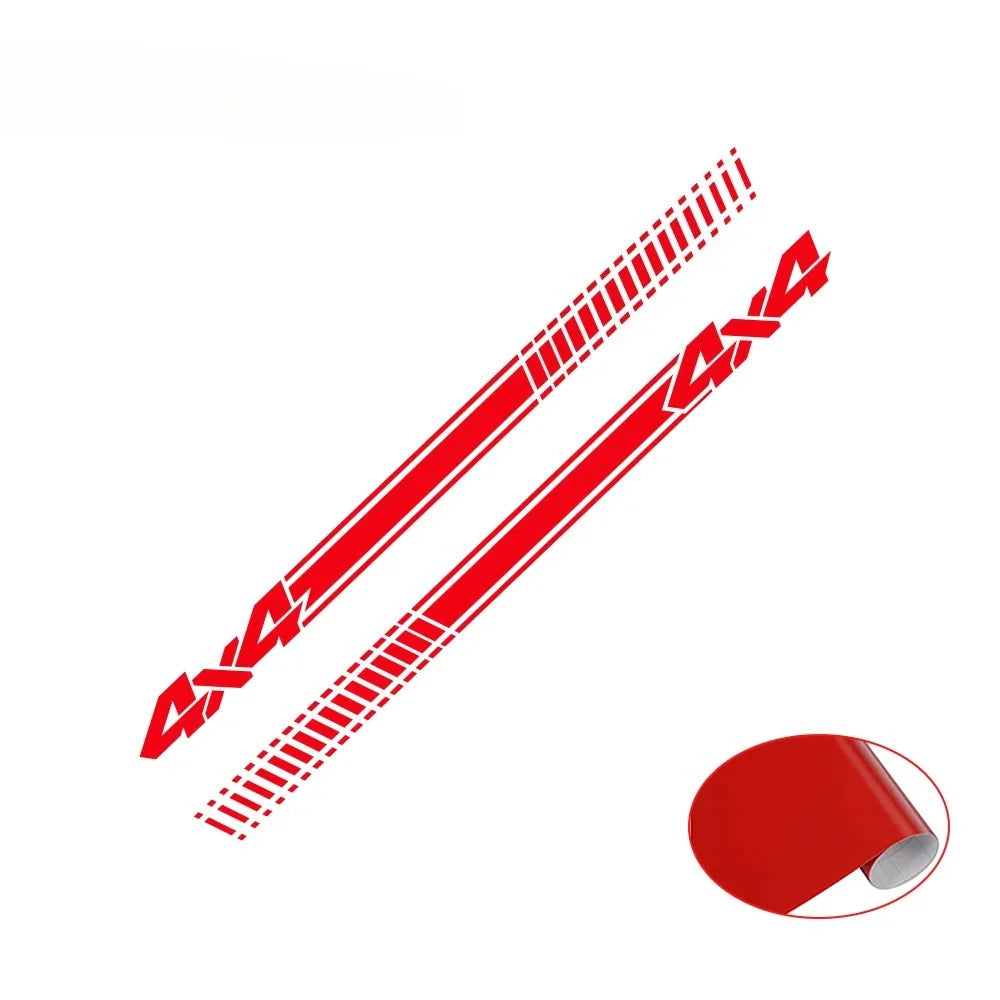 4x4 Off-Road Side Stripe Decal | 2-Piece Self-Adhesive Vinyl Sticker for Pickup Trucks & SUVs - 200000182:350852# Red;5:200000990#110x7.8cm-200000182:10# Gray;5:361385#170x10cm-200000182:175#Silver;5:200000990#110x7.8cm-200000182:350852# Red;5:361385#170x10cm-200000182:173#Carbon Fiber;5:200000990#110x7.8cm-  DRIVEN - 8