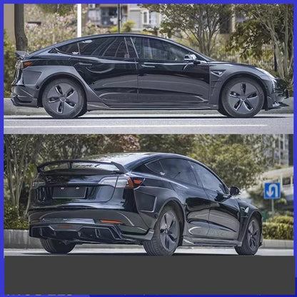 Full Carbon Fiber Body Kit for Tesla Model 3 (2019–2022) | Front Splitter, Eyebrow, Side Skirts & More - 14:200003699#side skirt-14:200004890#front lip-14:200000914#tail wing-14:200002130#Unpainted Eyebrow-14:365458#set-  DRIVEN - 5