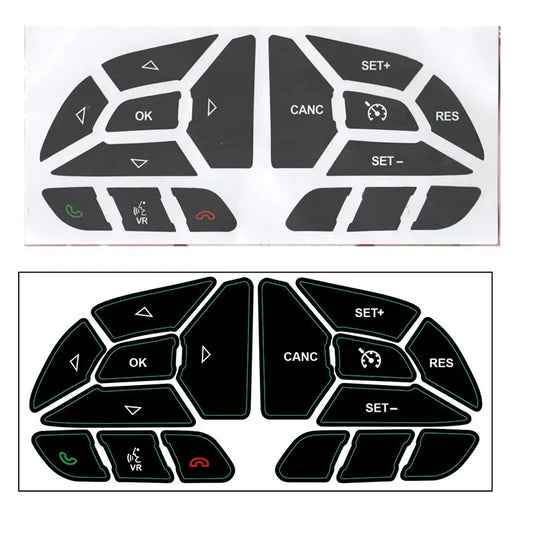 Steering Wheel Button Repair Decal Sticker for Dodge Charger (2016–2023) | 1 Set Restoration Kit - 5:201594806#7.5x16cm-  DRIVEN - 2