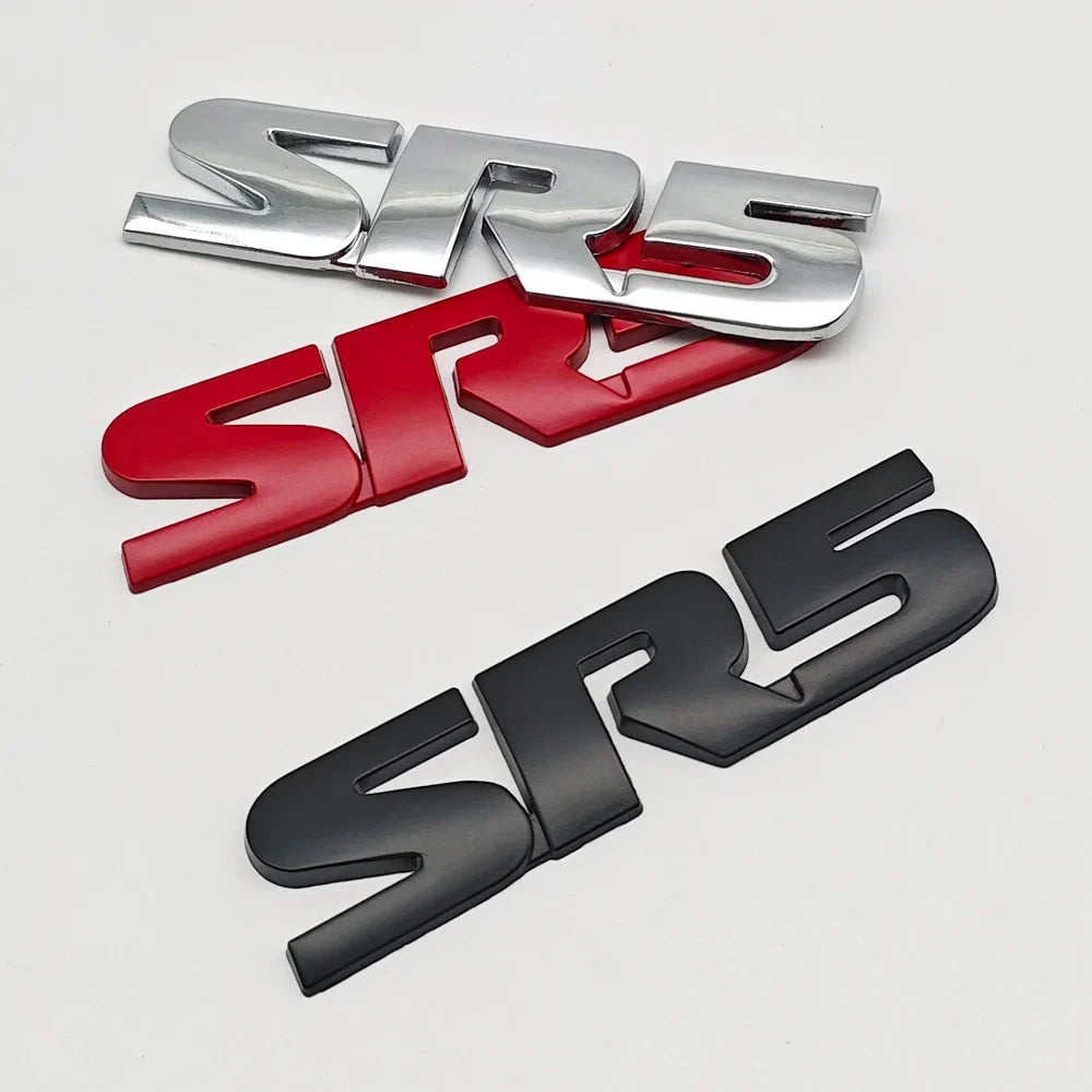 3D Metal SR5 Emblem Fender / Door Side Badge for Toyota | Logo Letter Sticker