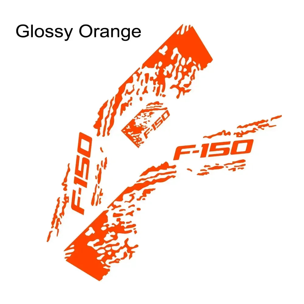 Ford F-150 Raptor Body Side Graphic Kit – Splash Grunge Vinyl Decal Set (3 Pcs) | 12 Finishes - 200000182:29#Glossy Orange-200000182:173#Glossy Yellow-200000182:175#Glossy Blue-200000182:193#Matt Gold-200000182:366#Matt Silver-  DRIVEN - 7