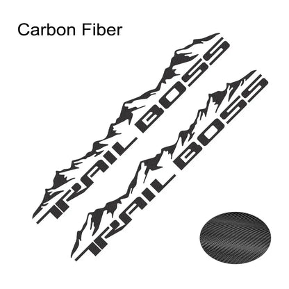 Mountain Body Side Decal for Chevrolet Silverado 1500 Trail Boss | 2-Piece Vinyl Trunk Sticker - 200000182:350853#Carbon Fiber-200000182:29#Glossy White-200000182:691#Glossy Gray-200000182:193#Glossy Black-200000182:366#Glossy Yellow-  DRIVEN - 13