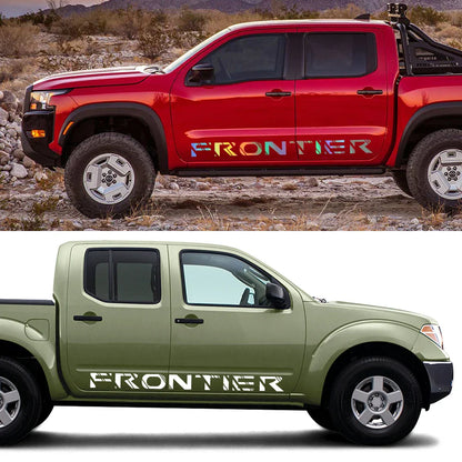 Door Side Stripe Decal for Nissan Frontier D40 / D22 / NP300 | 2-Piece Pickup Truck Vinyl Graphic - 200000182:193#Glossy Black;5:200000990#170X13CM-200000182:193#Glossy Black;5:361385#190X14CM-200000182:29#Glossy White;5:200000990#170X13CM-200000182:29#Glossy White;5:361385#190X14CM-200000182:691#Glossy Gray;5:200000990#170X13CM-  DRIVEN - 3