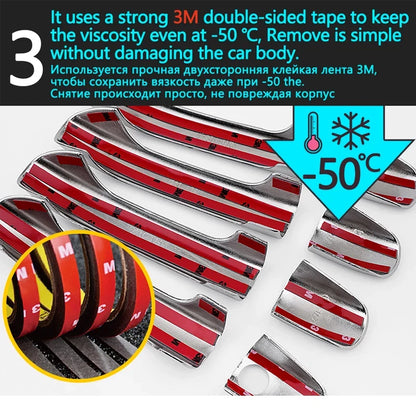 Chrome Smart Door Handle Cover for Ford F-150 (2015–2020) | Exterior Decoration Protective Film
