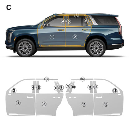Precut PPF for Cadillac Escalade (2025+) | TPU Paint Protection Film Clear Bra - 200000182:193#Rear Trunk-200000182:175#Rear Side-200000182:366#Whole Set-200000182:29#Hood-200000182:10#Front-  DRIVEN - 12