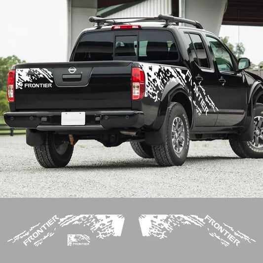 Pro-4X Splash Grunge Body Side Decal for Nissan Frontier NP300 | 3-Piece Matte Vinyl Kit - 200000182:496#Colorful Laser-  DRIVEN - 2