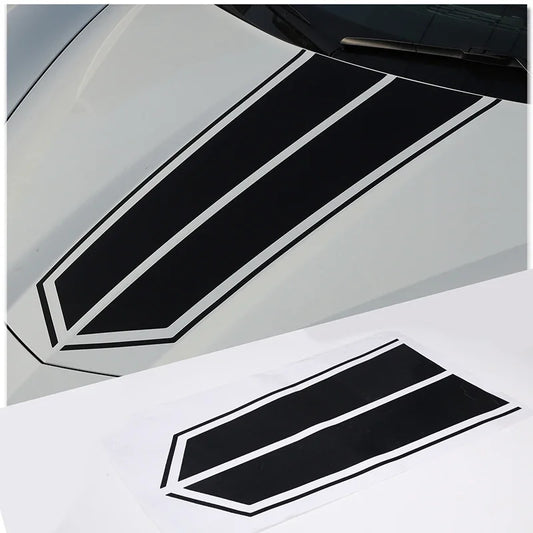 Engine Hood Stripe Sticker for Chevrolet Corvette C8 Stingray / Z51 / Z06 (2020–2025) | Suetlcoity - 14:193#style A-  DRIVEN - 1