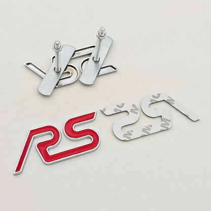 3D Metal RS Logo Badge | Grille, Fender & Trunk Sticker for Ford Fiesta / Focus RS - 200000182:10#Grill Red-200000182:691#Sticker Black-200000182:366#Grill Black-200000182:350852#Grill Blue-200000182:29#Sticker Blue-  DRIVEN - 4