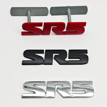 3D Metal SR5 Emblem Fender / Door Side Badge for Toyota | Logo Letter Sticker