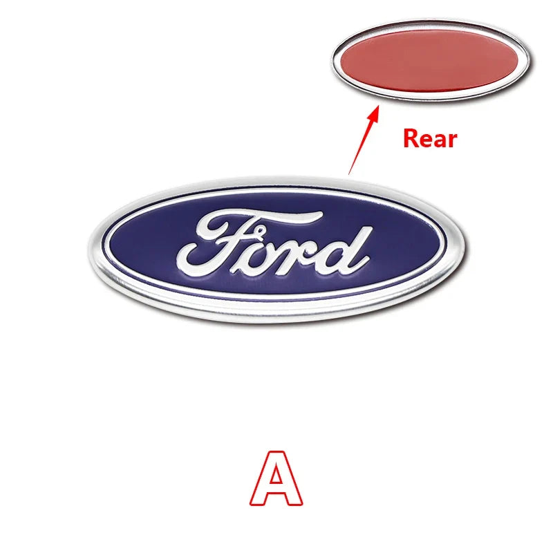 5.8cm Aluminum Steering Wheel Emblem Decal for Ford Focus / F-150 / Mondeo | Metal Badge