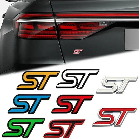 3D Metal ST Badge | Body & Trunk Emblem for Ford Everest / Fiesta / Ecosport / Focus - 200000182:350853#Black Green-  DRIVEN - 2