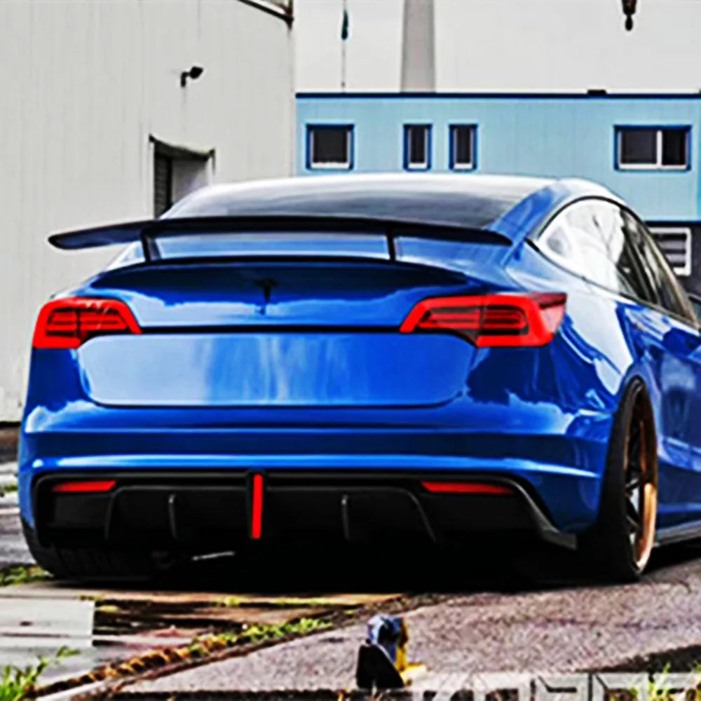 Real Carbon Fiber GT-Style Rear Trunk Lid Lip Spoiler for Tesla Model 3 (2017–2023) | Body Kit - 14:200572156#Real Carbon Fibe-14:200004890#Forged carbon-  DRIVEN - 2