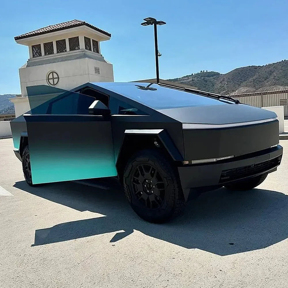 Precut Color Change PPF for Tesla Cybertruck (2024–2026) | DIY Black & Glacier Blue PET Film - 200000182:94#Reddish-Brown Gradie-200000182:173#Chameleon Gradient-200000182:10#Blue-purple Gradient-200000182:29#Laser Rainbow Gradie-200000182:350852#Rainbow Gradient-  DRIVEN - 1