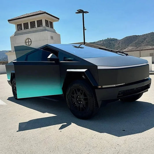 Precut Color Change PPF for Tesla Cybertruck (2024–2026) | DIY Black & Glacier Blue PET Film - 200000182:94#Reddish-Brown Gradie-  DRIVEN - 1