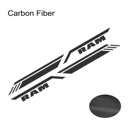 Bed Side Stripe Decal for Dodge RAM 1500 / 2500 / 3500 Rebel / TRX | Pickup Vinyl Graphic - 200000182:29#Glossy White-200000182:350852#Glossy Orange-200000182:173#Matt Gold-200000182:691#Glossy Gray-200000182:366#Glossy Yellow-  DRIVEN - 17