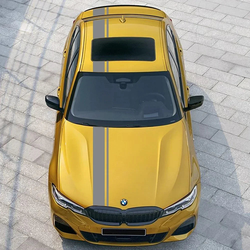 Long Racing Stripe Kit for BMW 3 Series M3 | Hood, Roof & Trunk DIY Vinyl Decal - 200000182:29#Glossy White;5:200000990#400x16cm-200000182:193#Glossy Black;5:200000990#400x16cm-200000182:366#Matt Silver;5:200000990#400x16cm-200000182:350852#Matt Black;5:200000990#400x16cm-200000182:10#Glossy Red;5:200000990#400x16cm-  DRIVEN - 4
