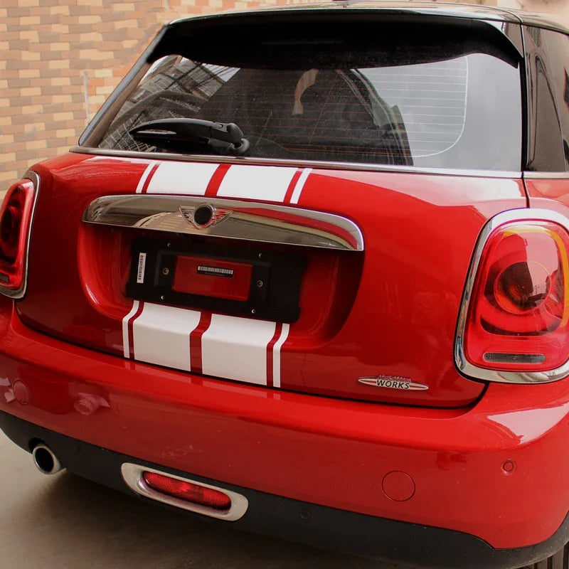 Hood & Rear Door Graphic Decal for Mini Cooper F55 (2015–2016) / F56 (2014–2016) | Vinyl Sticker Kit - 200000182:691#red-200000182:10#gold-200000182:350852#silver-200000182:193#black-200000182:29#white-  DRIVEN - 5