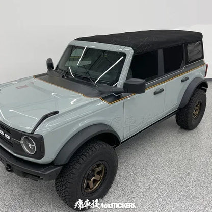 Custom Sports Body & Hood Modification Vinyl Decal Kit for Ford Bronco | PVC Full-Body Wrap - 200000182:691#B-200000182:193#A-  DRIVEN - 6