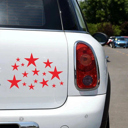 Star Pattern Car Decals | 24-Piece Waterproof Auto Tuning Vinyl Sticker Set for Bumper & Window - 200000182:175#Reflecti-200000182:29-200000182:10-200000182:193-  DRIVEN - 2